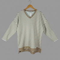 Daisy Oversized V Neck Scuba