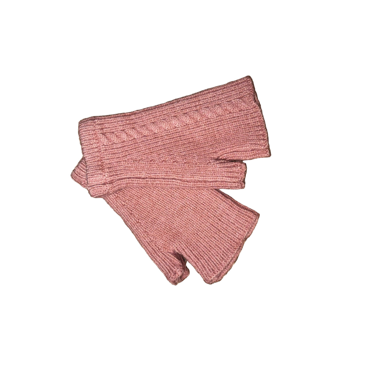 Ellie Cashmere Fingerless Gloves - DUSKY PINK