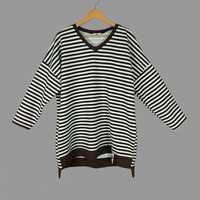 Daisy Oversized V Neck Scuba