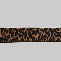 Leopard print ribbon on a gray background