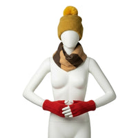 Ellie Cashmere Fingerless Gloves - Rust