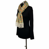 Maria Cashmere  Animal Scarf - Orange