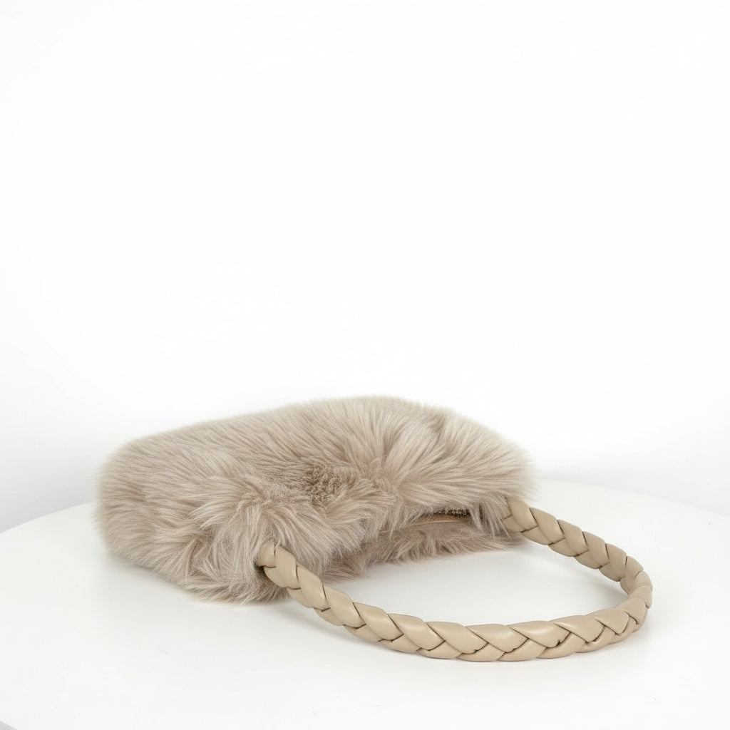 Esme Fluffy Beige Bag