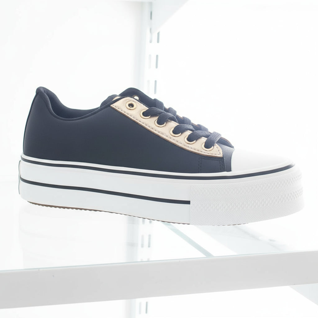 Black Canvas Trainer Shoe