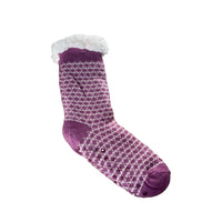 6. Violet Soft Fluffy Slipper Socks Diamond