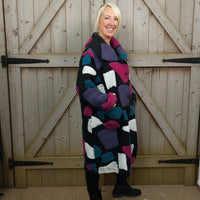 boucle coat colourful 