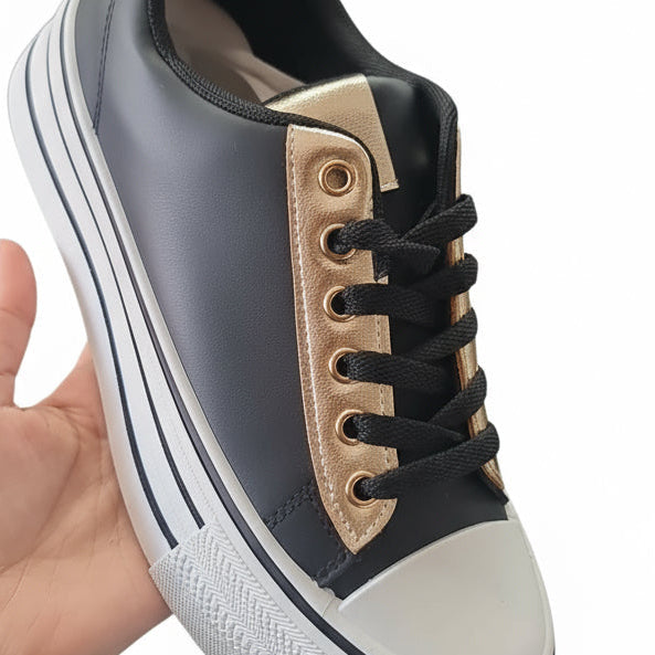 Black Canvas Trainer Shoe