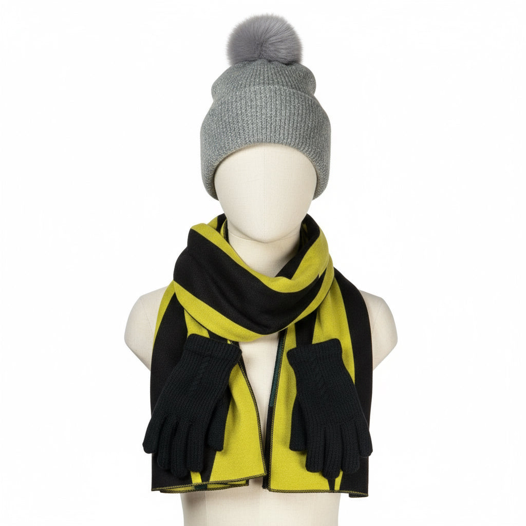 Ellie Cashmere Fingerless Gloves - BLACK