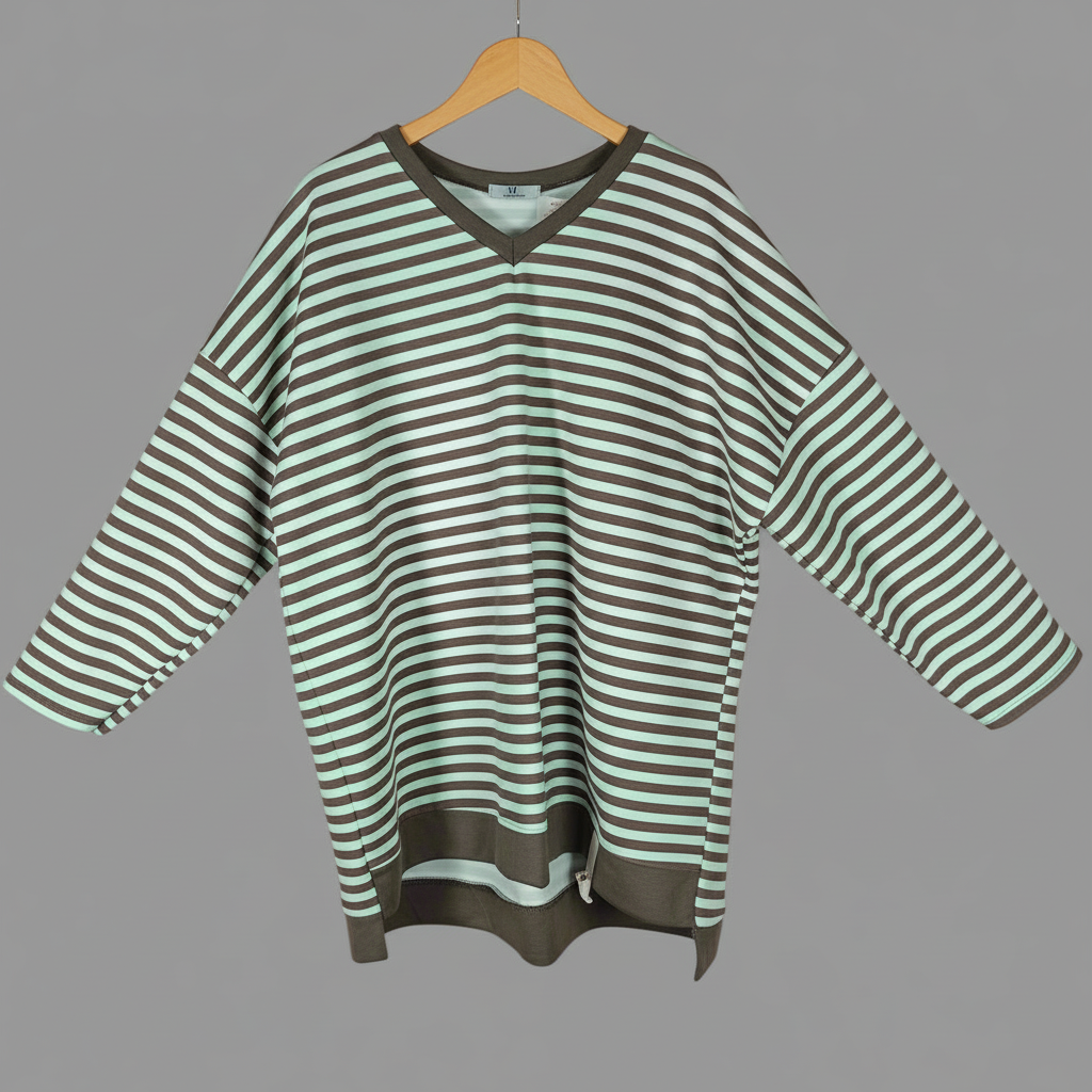 Daisy Oversized V Neck Scuba