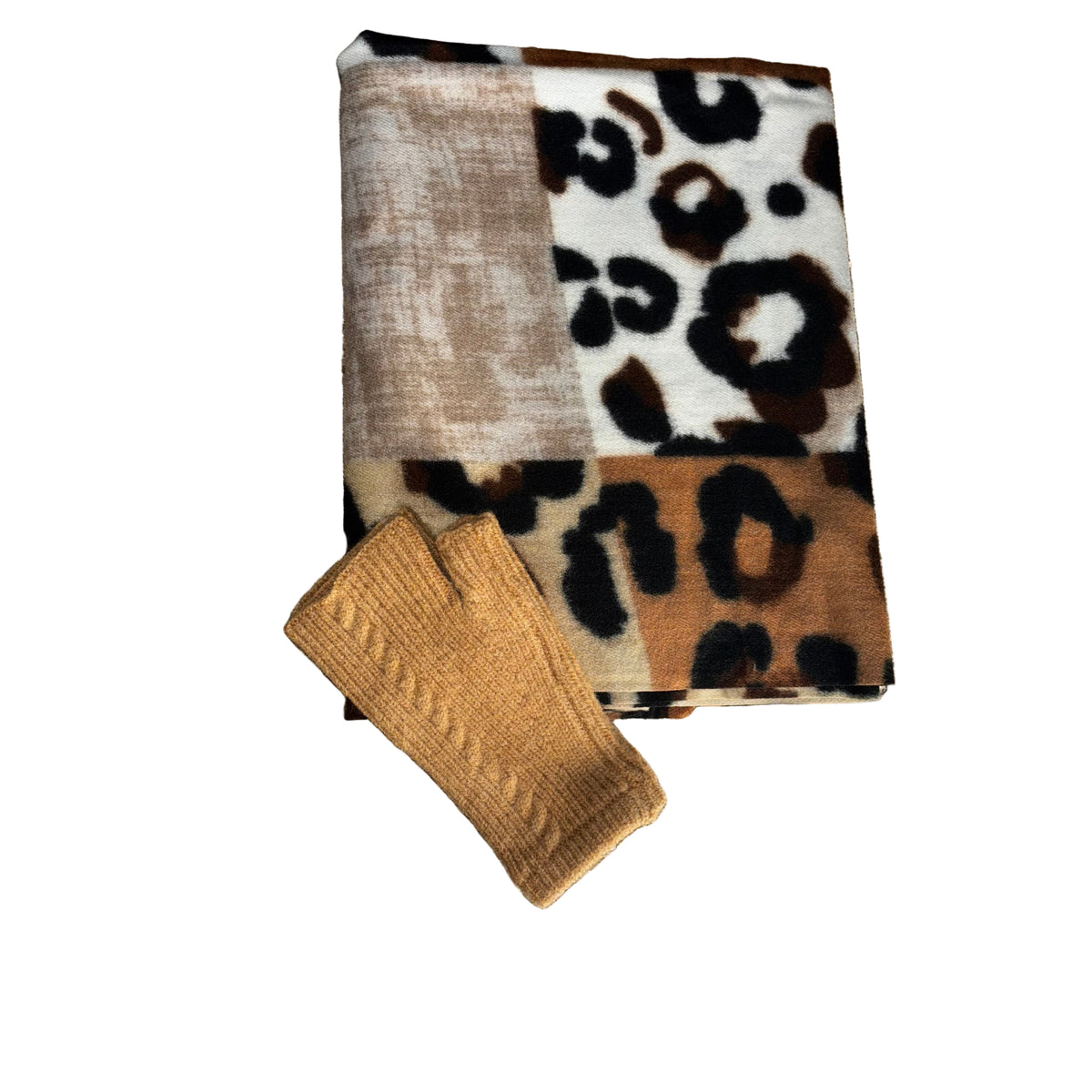 Ellie Cashmere Fingerless Gloves - CAMEL