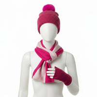 Ellie Cashmere Fingerless Gloves - MAGENTA
