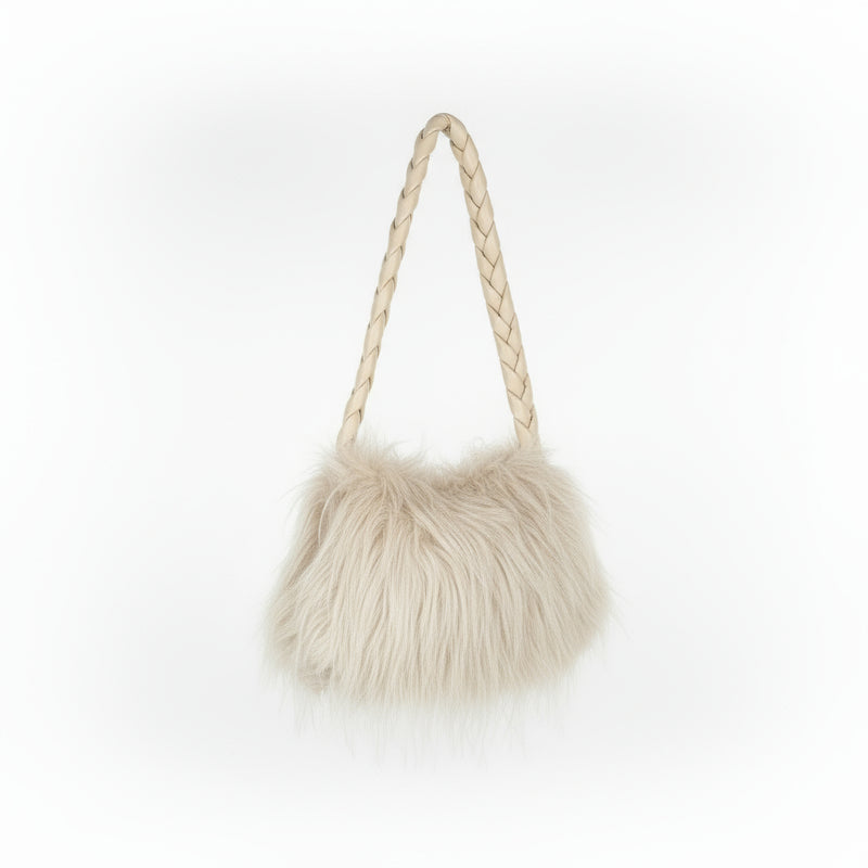 Esme Rectangle fluffy bag with short strap 