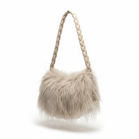 Esme Rectangle fluffy bag with short strap 