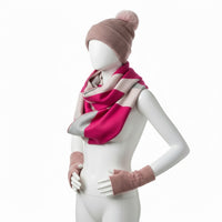 Ellie Cashmere Fingerless Gloves - DUSKY PINK