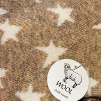 Ada - Wool Blend Star Socks -Camel