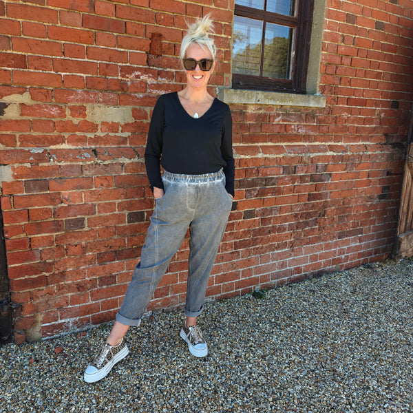 Alice-RELAXED STYLE - ACID WASHED Magic trouser