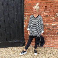 Daisy Oversized V Neck Scuba