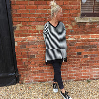 Daisy Oversized V Neck Scuba