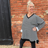 Daisy Oversized V Neck Scuba