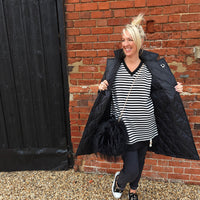 Daisy Oversized V Neck Scuba