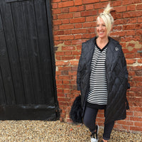 Daisy Oversized V Neck Scuba