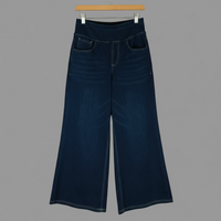Isla - Elasticated High-Waisted Wide-Leg Jeans