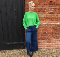 Discover the perfect blend of comfort and style with The Isla. These high-waisted, elasticated wide-leg jeans offer a flattering fit that moves with you