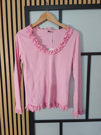 RACHEL - Ruffle Ribbed Top