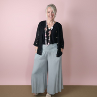 culottes elasticated waistband mocca 