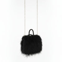 Thea Large black fluffy bag 
