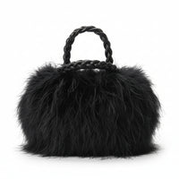 Thea Large black fluffy bag 