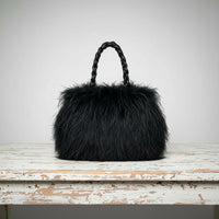 Thea Large black fluffy bag 