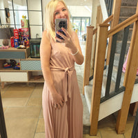 Jumpsuit pleated pink 