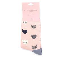 Kitty Face Socks Dusky Pink