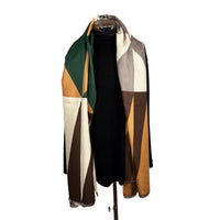 olive cashmere blend scarf