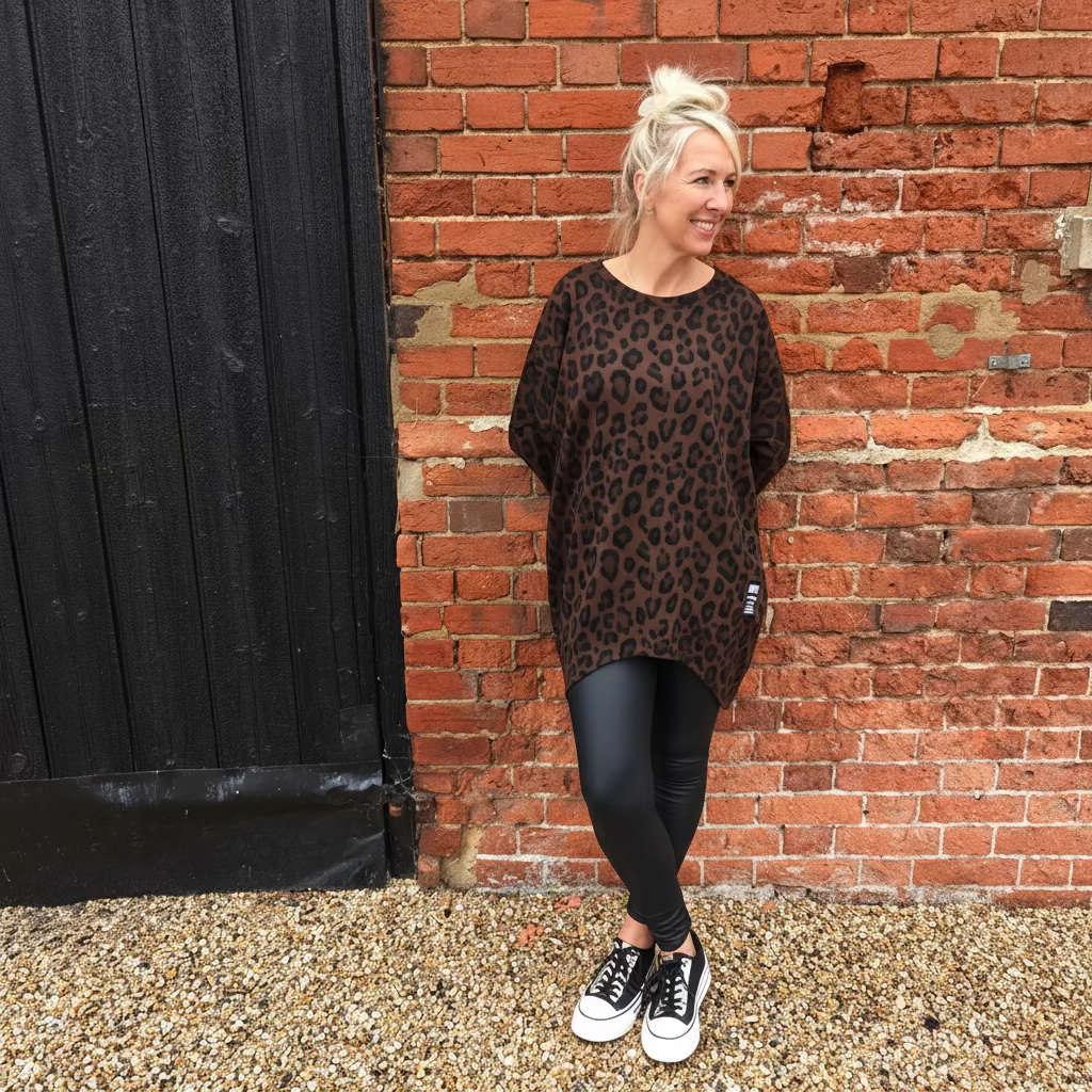 Emily Animal Print Scuba Top