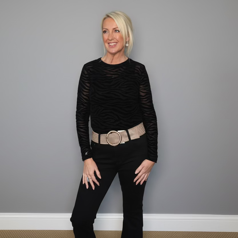 Kaza Shear Zebra Body Suit