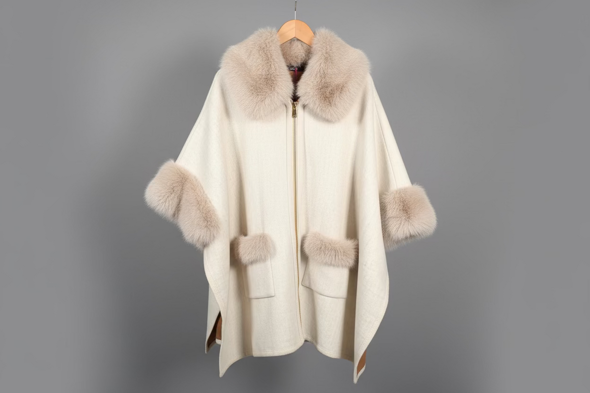 Zoe Faux Fur Cape