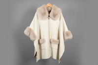 Zoe Faux Fur Cape