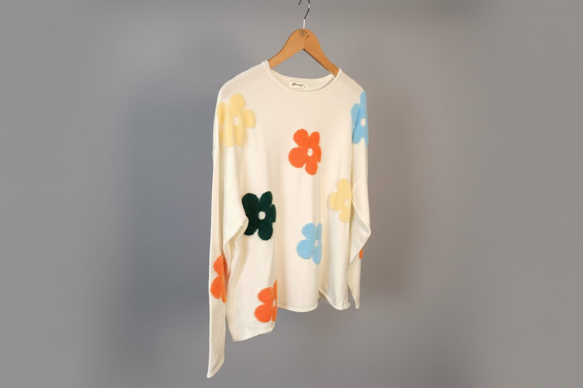 Josie Flower Soft Knit Jumper