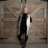 Kody - Metallic Animal Fur Gilet