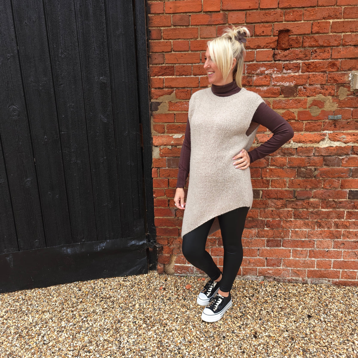 Orla - Asymmetric Wool Blend Top