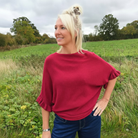 Scarlett Knitted ruffle jumper