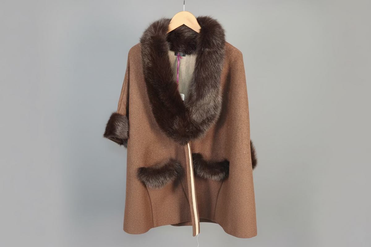 Zoe Faux Fur Cape