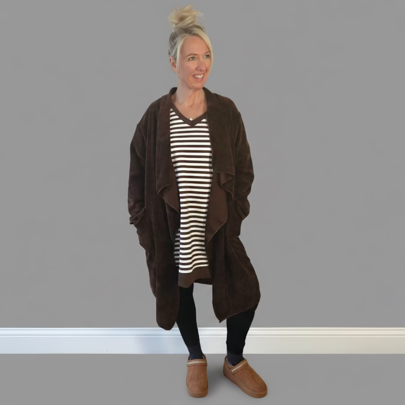 Paula Needle Cord Waterfall Jacket