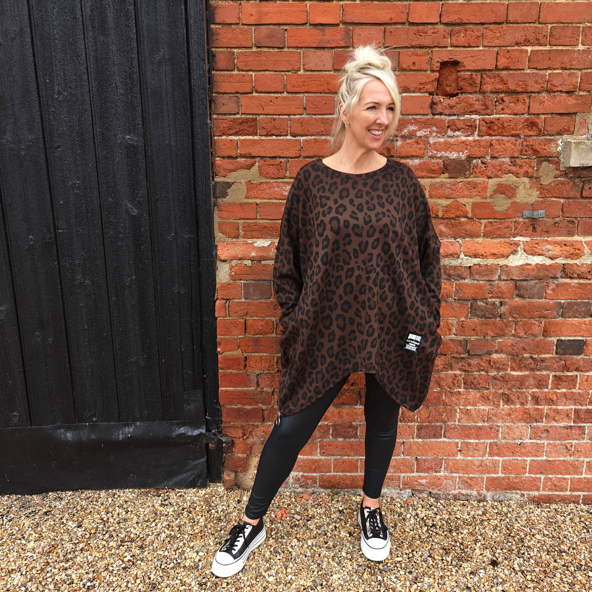 Emily Animal Print Scuba Top