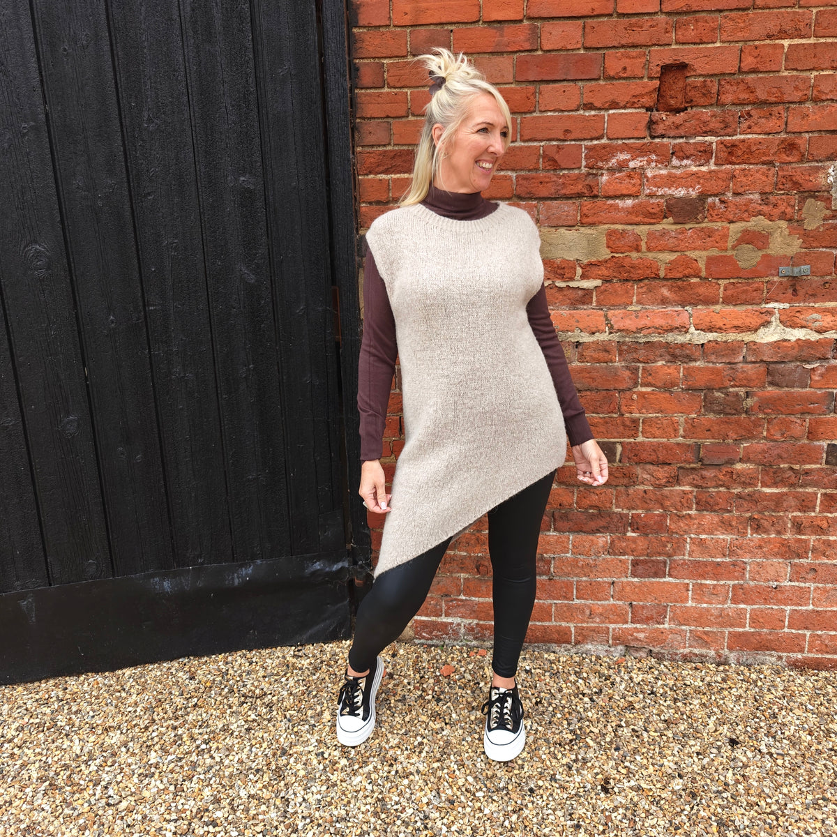 Orla - Asymmetric Wool Blend Top