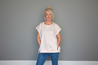 Caroline Cap sleeve top