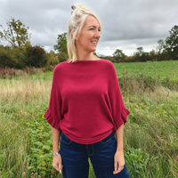 Scarlett Knitted ruffle jumper