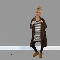 Paula Needle Cord Waterfall Jacket